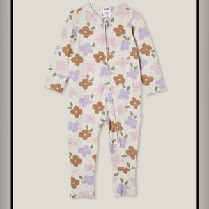 Cotton On Baby The Billie Long Sleeve Zip Romper 6-9 Months